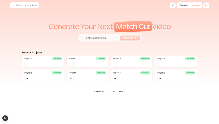 Match-Cut AI (Micro Saas)